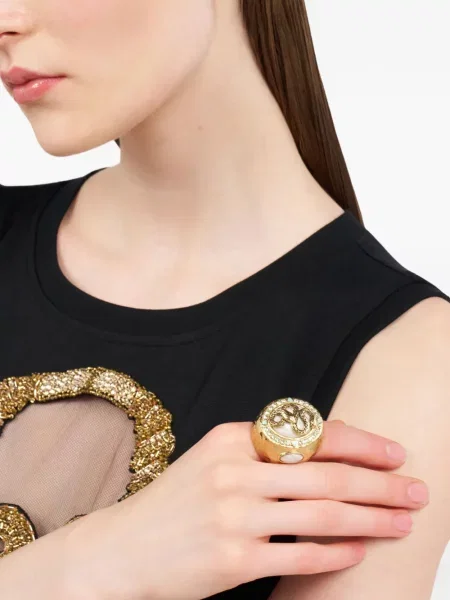 Piatră preţioasă inel Roberto Cavalli cu model piele de șarpe