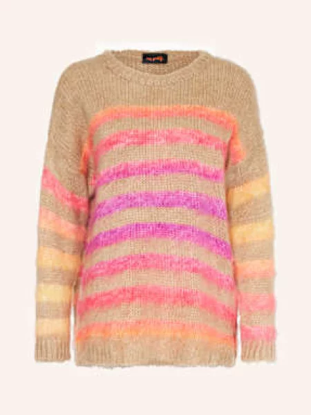 Miss Goodlife Sweter Oversized Z Dodatkiem Alpaki beige beżowy