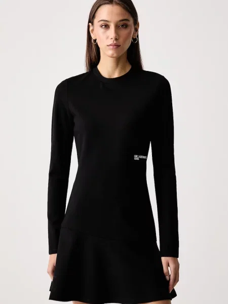 Karl Lagerfeld Jeans Rochie tricotată negru