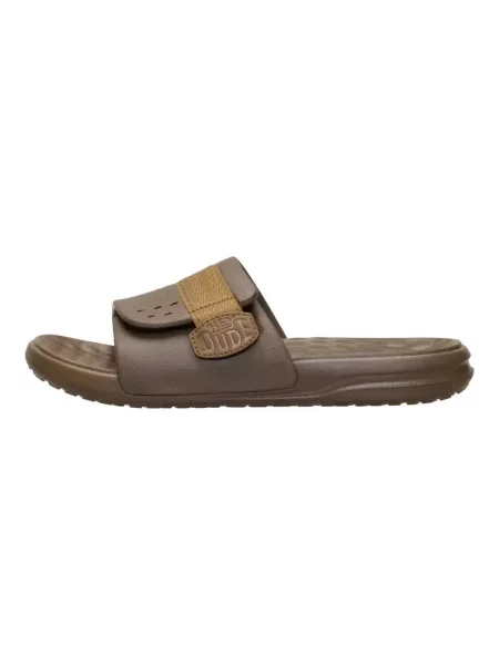 HeyDude Klapki Wave Alt Slide brązowe