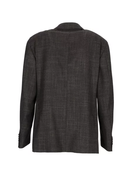 Sacou Luigi Bianchi cu model herringbone gri