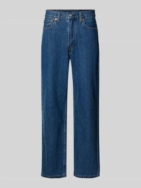 Jeansy o kroju straight fit z czystej bawełny model Levi's niebieskie