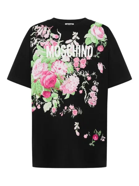 Tricou Moschino cu model floral cu imagine negru