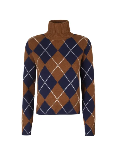 Pulover Beyou cu model argyle maro