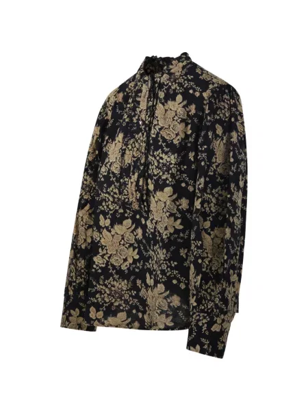 Bluză Antik Batik cu model floral cu imagine negru