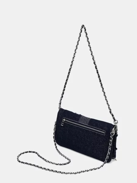 Zadig&Voltaire keresztpántos táska női farmer fekete