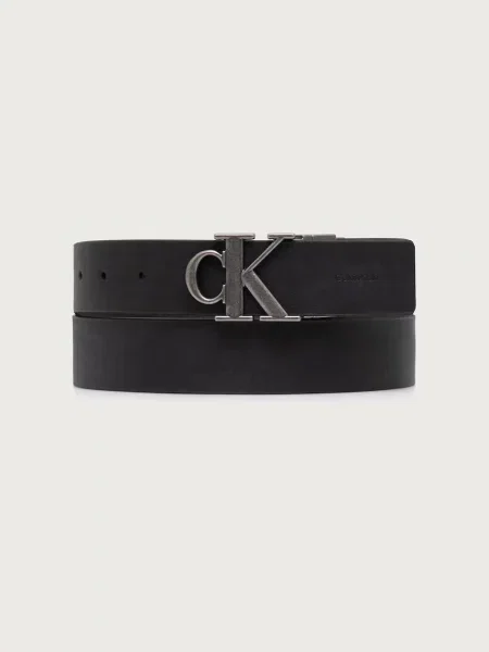 Calvin Klein curea reversibilă pentru bărbați din piele negru