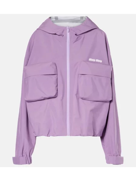 Platno jakna Miu Miu vijolična