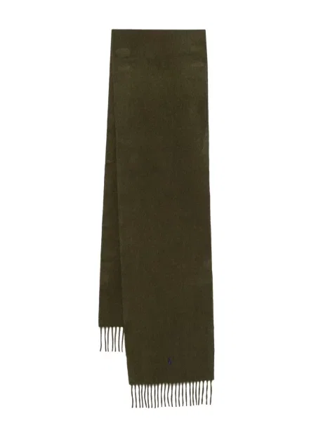 Prugasti vuneni šal Polo Ralph Lauren zelena