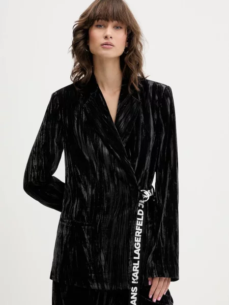 Karl Lagerfeld Jeans sacou un singur rând de uni negru