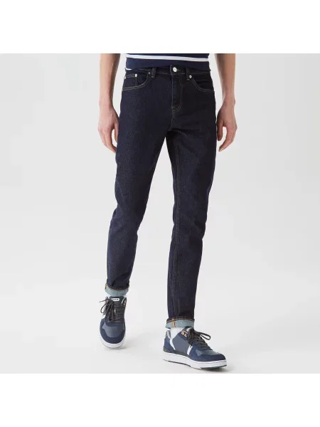 Lacoste Jeansy Slim Fit Z Elastycznej Bawełny niebieskie