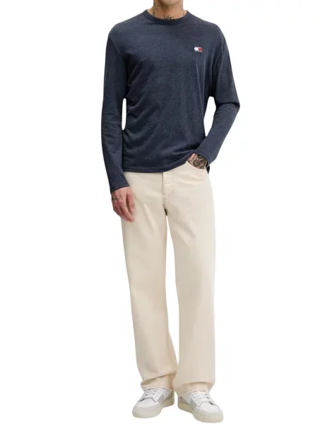 Majica z dolgimi rokavi Tommy Hilfiger Jeans z dolgimi rokavi modra