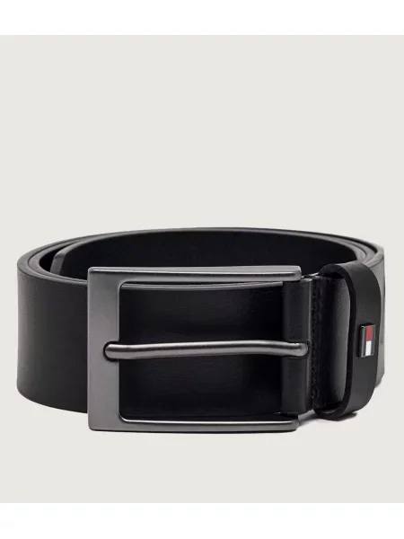 Tommy Hilfiger Curea de piele Layton negru