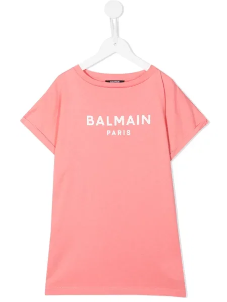 Koszulka dziecięca Balmain różowa