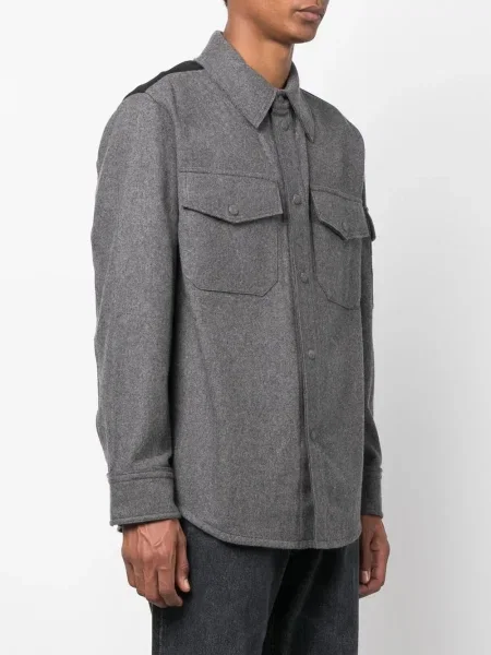 Cămașă Helmut Lang lungă gri