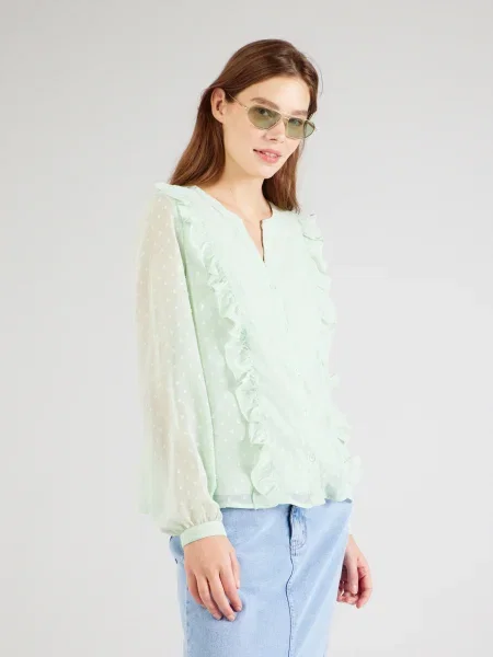 ONLY Bluză JOSEPHINE mentă verde