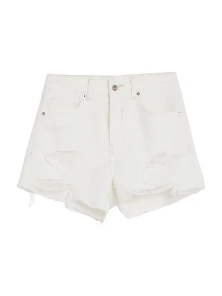 Bershka Džíny bílá