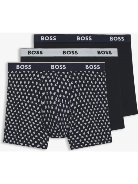 Bokserki BOSS Power Design czarny 3 sztuki S biały