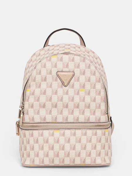 Раница Guess FOLLIE дамска малък с десен бежово