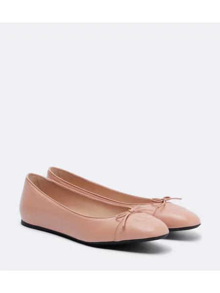Balerini Valentino Garavani din piele roz