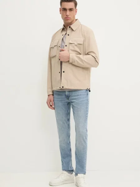 Футболка Pepe Jeans візерунок бежевий
