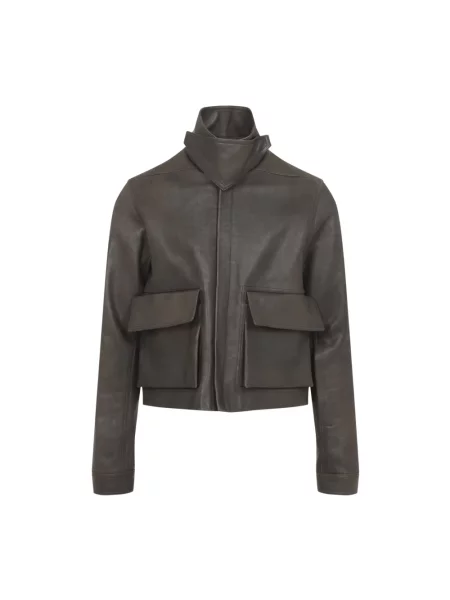 Kurtka skórzana Rick Owens brązowa