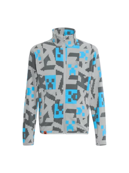 ADIDAS TERREX Jachetă fleece funcțională Adidas x Minecraft albastru aqua închis gri
