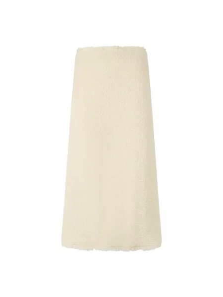 Spódnica midi Alberta Ferretti wełniana beżowa