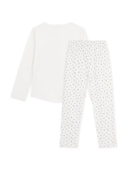 Pijamale copii Petit Bateau alb