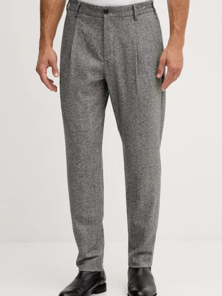 Tommy Hilfiger pantaloni cu lână gri