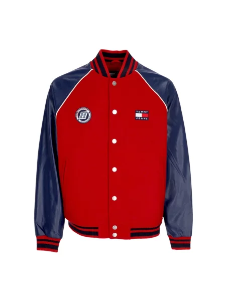 Kurtka Tommy Hilfiger wełniana czerwona