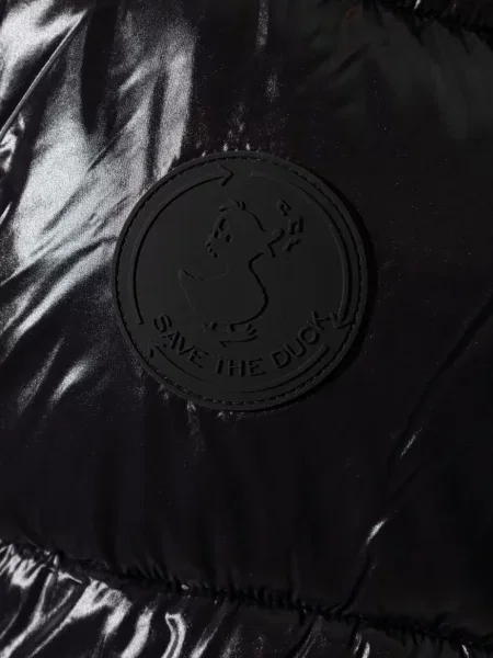 Geacă cu puf Save The Duck cu glugă negru
