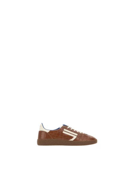 Sneakersy Puraai skórzane brązowe