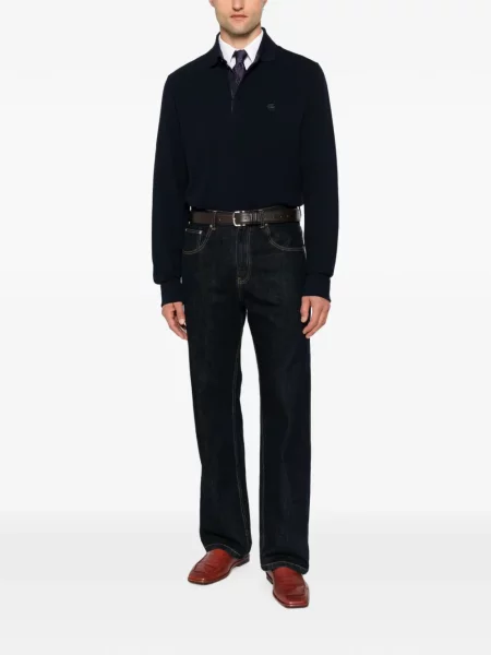 Μακρύς polo Etro με κέντημα μπλε
