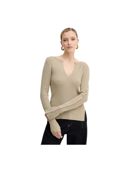 Sweter Patrizia Pepe beżowy