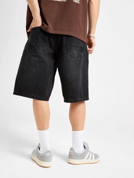 Unlike Humans Szorty Denim Rick czarne