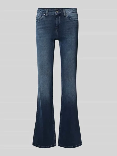 ONLY Jeansy Blush Granatowy Flared Fit niebieskie