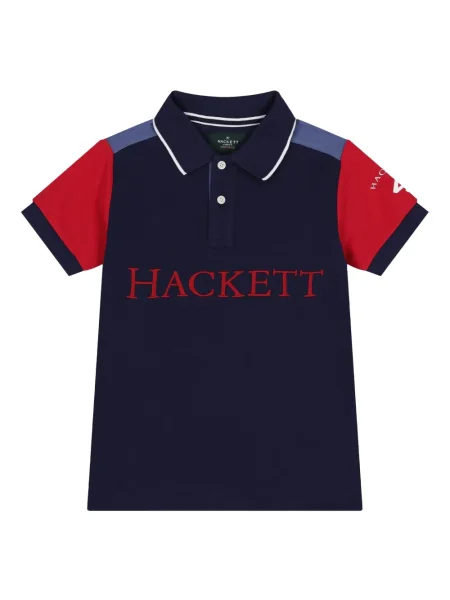 Koszulka polo dziecięca Hackett niebieska