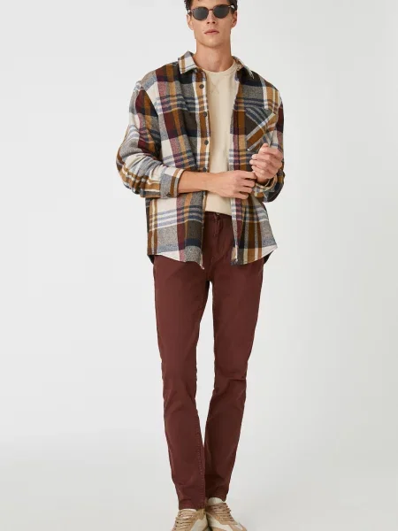 Kalhoty Koton hnědé