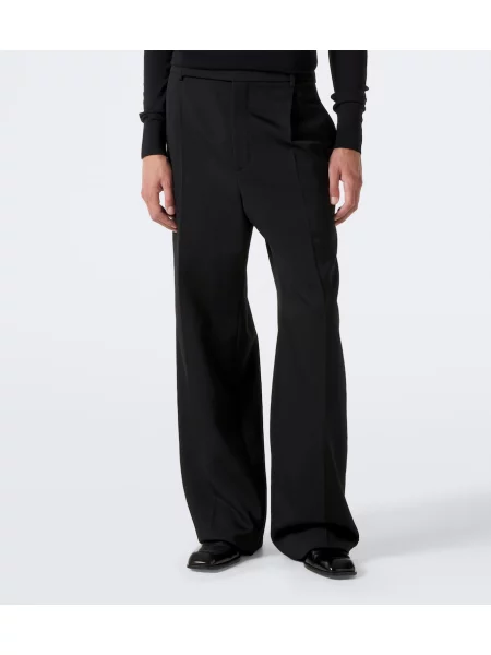 Pantaloni Saint Laurent de lână negru