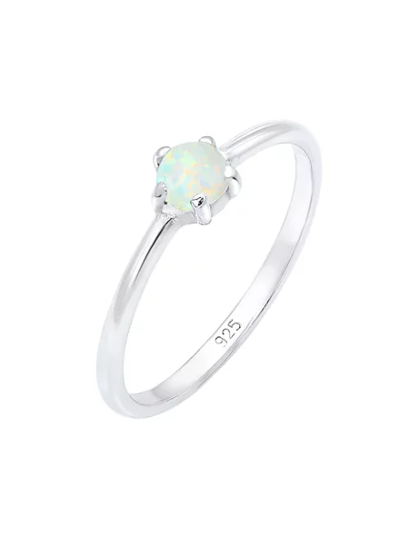 ELLI Prstan srebrna / biserno bela