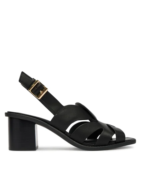 Sandále Tommy Hilfiger Cross Blocked Heel Sandal čierna