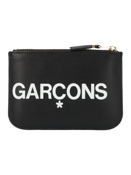 Torba Comme Des Garcons skórzana z logo czarna