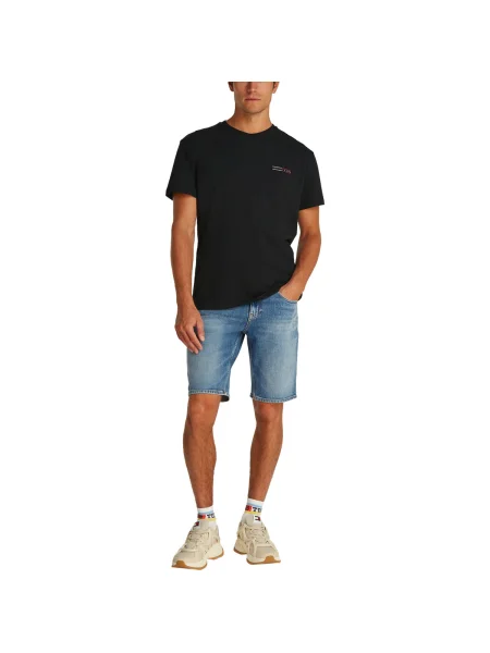 Tricou Tommy Hilfiger de lână negru