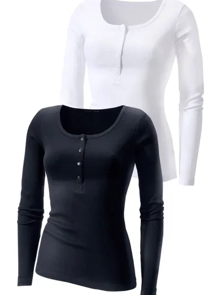 H.I.S Tričko černá bílá