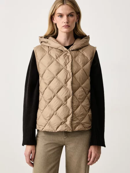 Weekend Max Mara vestă de puf pentru femei WKDGIOCHI bej