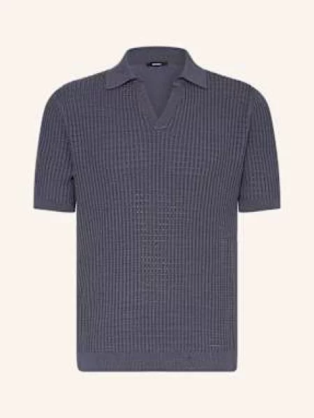 Reiss Koszulka Polo Z Dzianiny Merit blau granatowe