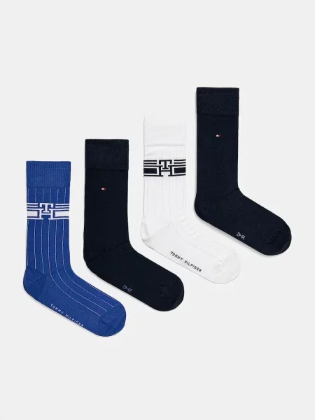 Чорапи Tommy Hilfiger 4 чифта синьо