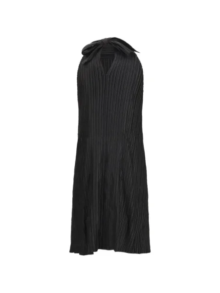 Mała sukienka mini Gongdid Design z kokardką garniturowa czarna