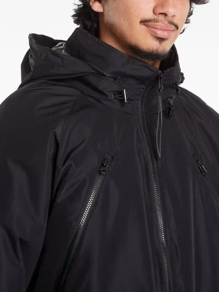 Palton Urban Classics cu glugă negru